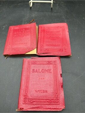 Red Salome Decorative Mini Book Cover by little leather library 3 books